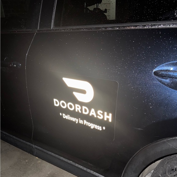 Reflective DoorDash Car Magnet - Removable Decal - Delivery Driver Door Dash - Picture 11 of 13